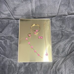 Pink and Gold Jewelry Set